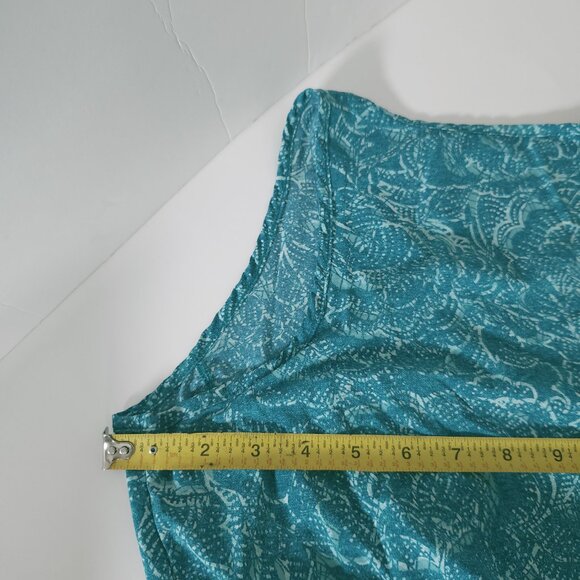 Toad & Co Womens Sunkissed Maxi Dress M Blue Green Floral Sleeveless Travel - Picture 7 of 13